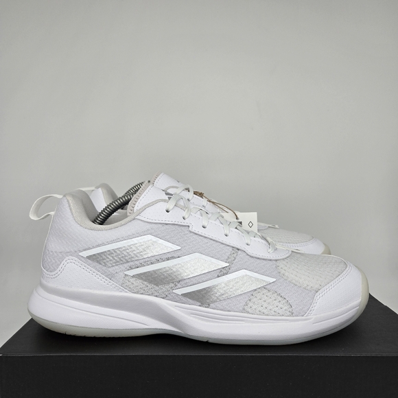 Adidas Women's Tennis Shoes Avaflash Low 'White Silver Metallic' Size 9.5 - Picture 3 of 8